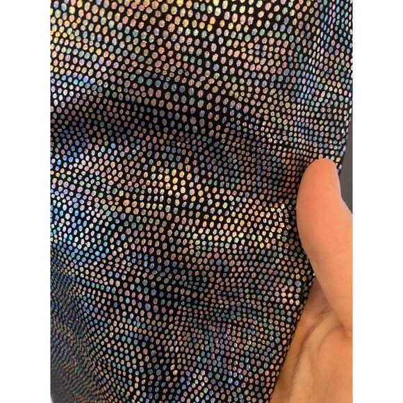 Vintage Guess Metallic pants snake skin pattern rainbow women’s size 29 x 29.5 - Picture 3 of 11